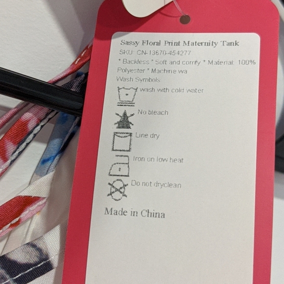 Sassy Floral Print Maternity Tank - Picture 5 of 6